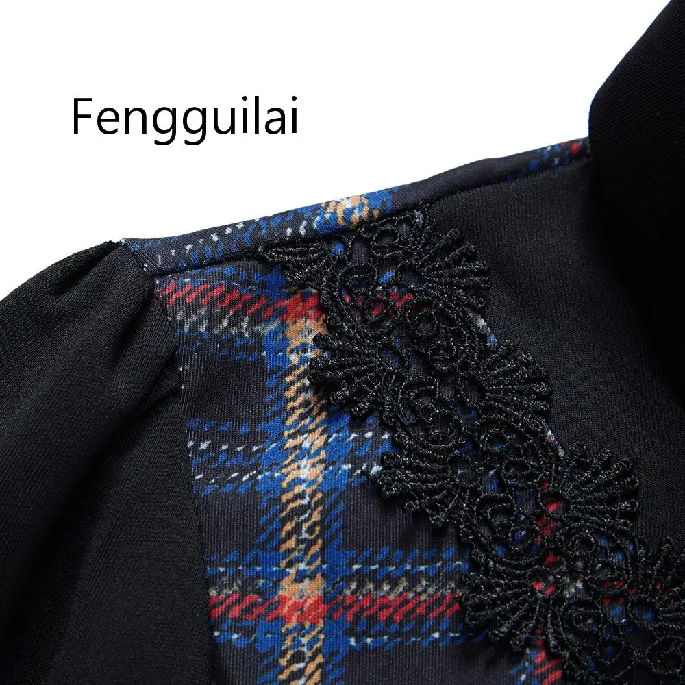 Женское платье в полоску FENGGUILAI элегантное офисное платье-туника с длинным