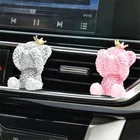Автомобильный зажим для духов с вентиляционным отверстием, автомобильный Медведь тедди, гипс, ароматерапия, украшение для автомобиля с ароматом