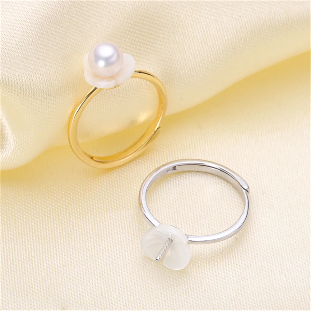 

Fashion S925 Sterling Silver Ring Mountings, Ring Findings, Ring Jewelry Parts Fittings Charm Accessories Jewellery No Pearl