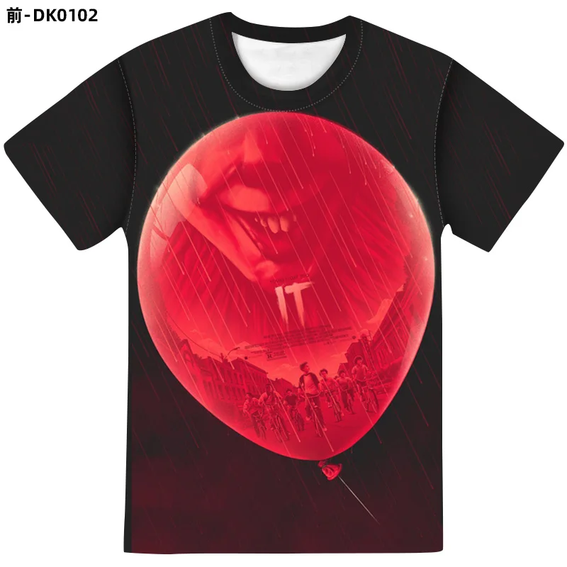 Мужская футболка с короткими рукавами 3D принтом Клоун обратно в душ крутой