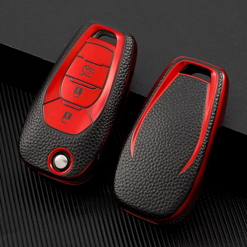 

For Chevrolet Cruze Aveo 2014 2015 2016 2017 2018 2019 2020 Car Flip 3 Button Key Case Protective Cover Bag Shell Holder