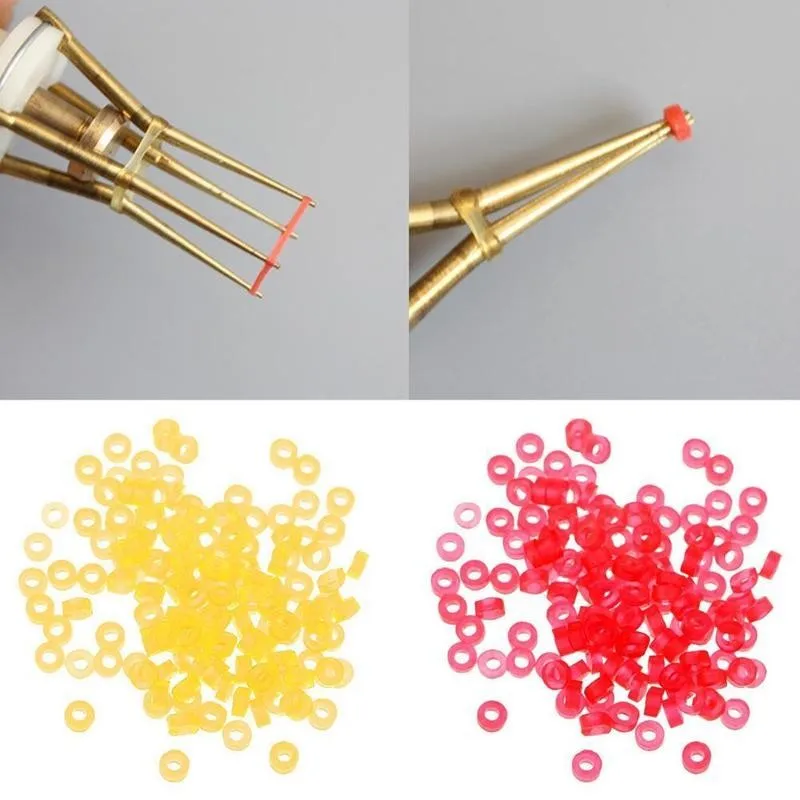 

100pcs Rubber Bands Fishing Pellet Bloodworm Bait Bands Game Coarse Fishing Terminal Tackle Tools