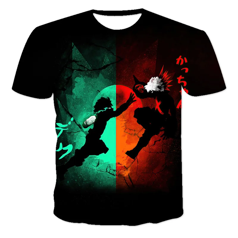 

My Hero Academia Cute Anime 3D Print T Shirt Men Women Children Summer Casual Short Sleeve Harajuku Tee Oversize Male T Shirts