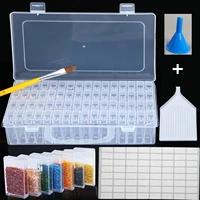 283256606480128 pcs slot diamond painting tools accessories beads container kits storage organizer stone storage convenie