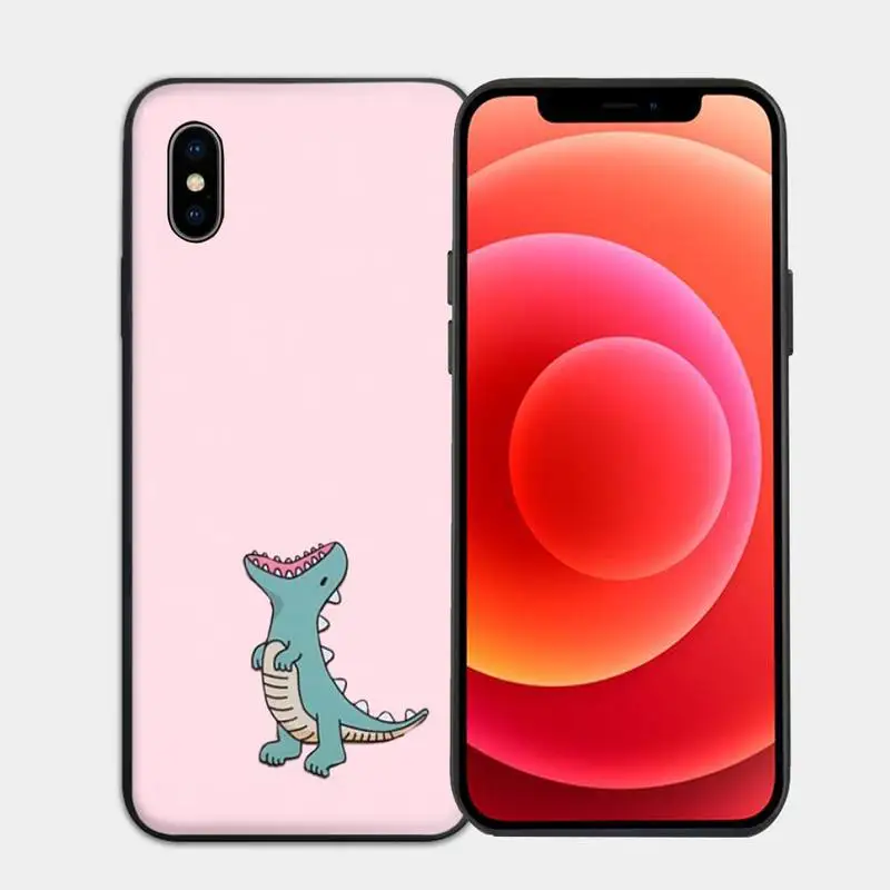 

Cute Dinosaur Phone Case for iphone 6s 7 8 plus xr xs 11 12pro max mini Cover Fundas Coque