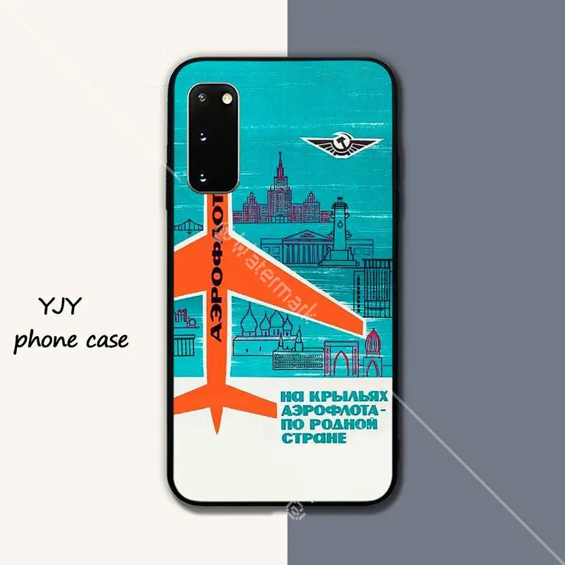 Yinuoda Aeroflot советские авиалинии черный мягкий чехол для телефона Samsung galaxy s6 s7 edge s8 s9