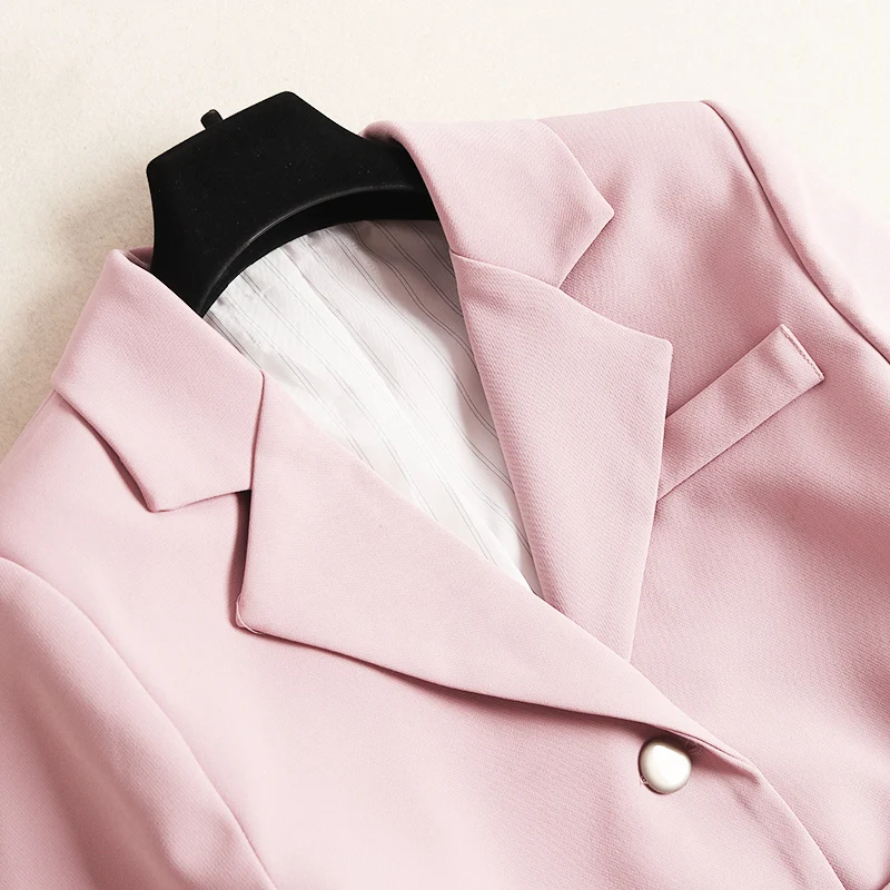 Женский свитер офисный комплект новинка модный розовый женский с высокой талией