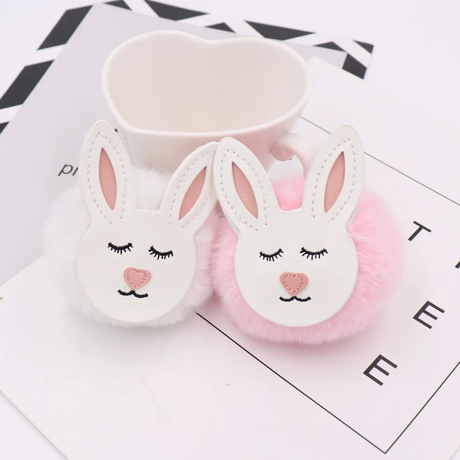 Новинка пушистый брелок с милым кроликом из искусственного меха кролика рекс для