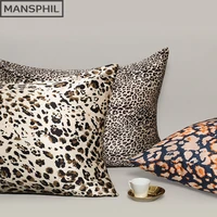 100 real silk pillow case zipper 22 momme satin pillowcase polka dot cushion cover ankha for bed sofa leopard print