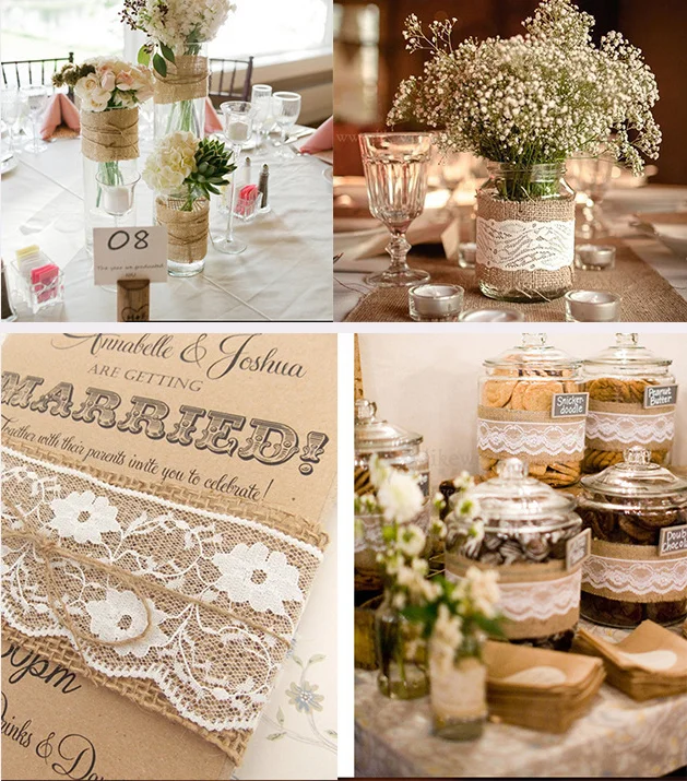 Натуральная джутовая широкая лента в деревенском стиле|music notes ribbon|wide ribbonribbon wedding |