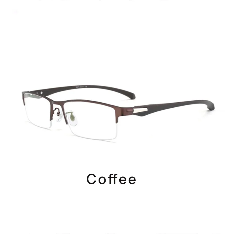 Coffee MAITENAZ TR90 сплав прогрессивные Мультифокальные очки для чтения анти синий луч бизнес полный половина рамки для мужчин+ от 0,75 до+ 3,5 66071 - Цвет оправы: Coffee