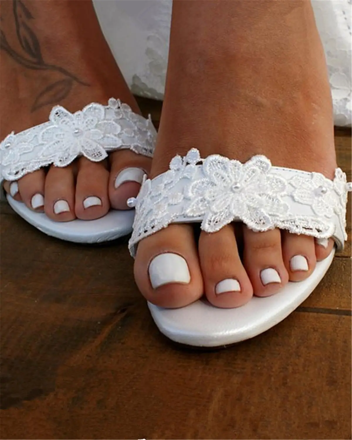 Милые свадебные сандалии для невесты туфли на толстом массивном каблуке 8 см с