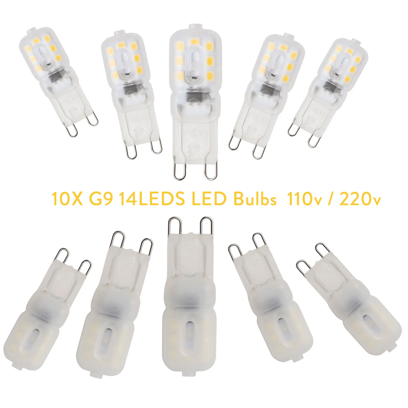 10X Mini 3 Вт 14 светодиодный s G9 светильник лампы 2835 SMD прожектор люстра высокое