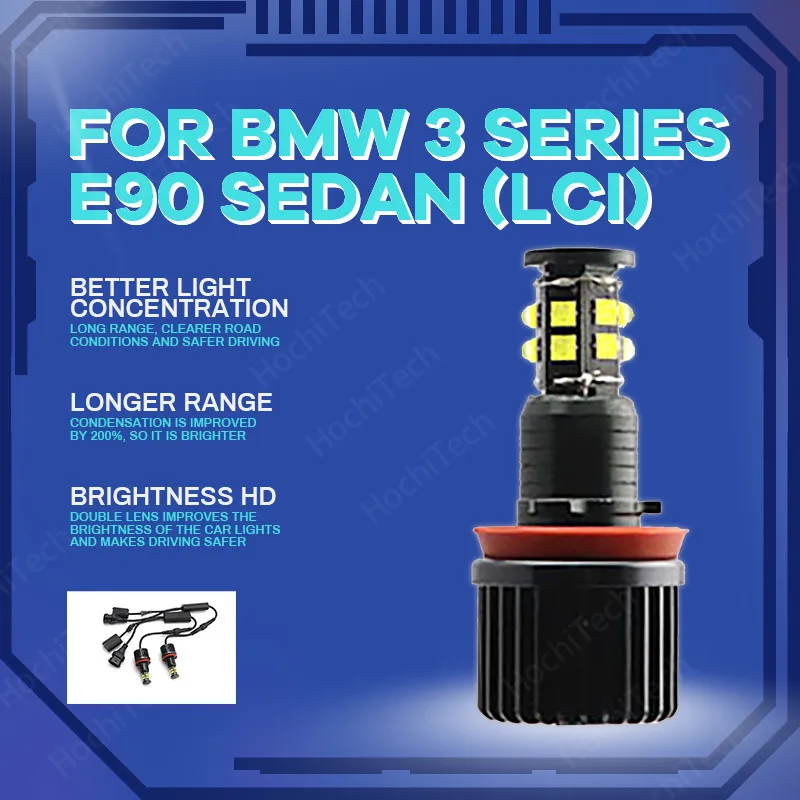 

High Power Free Error 3200LM LED Marker White 240W h8 / h11 LED Angel Eyes Marker For BMW 2009-2011 3 Series E90 Sedan (LCI)