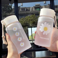 daisy cute water bottle juice portable thermos for girls children school drinking kawaii cup plastic sport reusable travel gourd