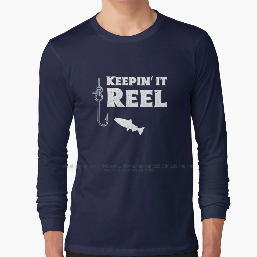 

Keepin' It Reel! Funny Fishing Shirt For Fishermen Long Sleeve T Shirt Tee Funny Fishing Funny Fisherman Funny Fishermen For