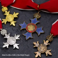 british empire royal military cross obecbe brass enamel badge uk officer medal decoration pin brooch and box souvenir