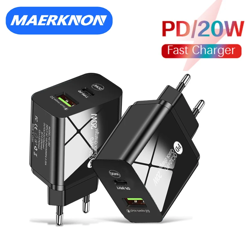 

Зарядное устройство USB Type-C PD Quick Charge 3,0 для iphone 13 pro max xiaomi samsung oneplus, универсальное быстрое зарядное устройство