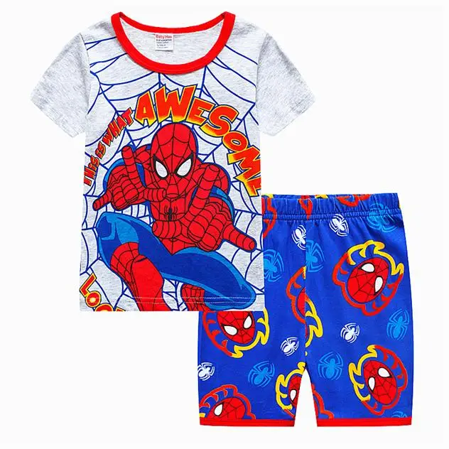 color at picture Летние детские пижамы с Халком для мальчиков, пижамные штаны, детский спортивный костюм, пижамные костюмы, одежда для сна - Цвет: color at picture