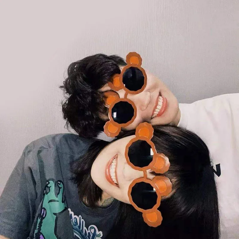 Милые детские солнцезащитные очки с медвежьими ушками Мультяшные модные круглые