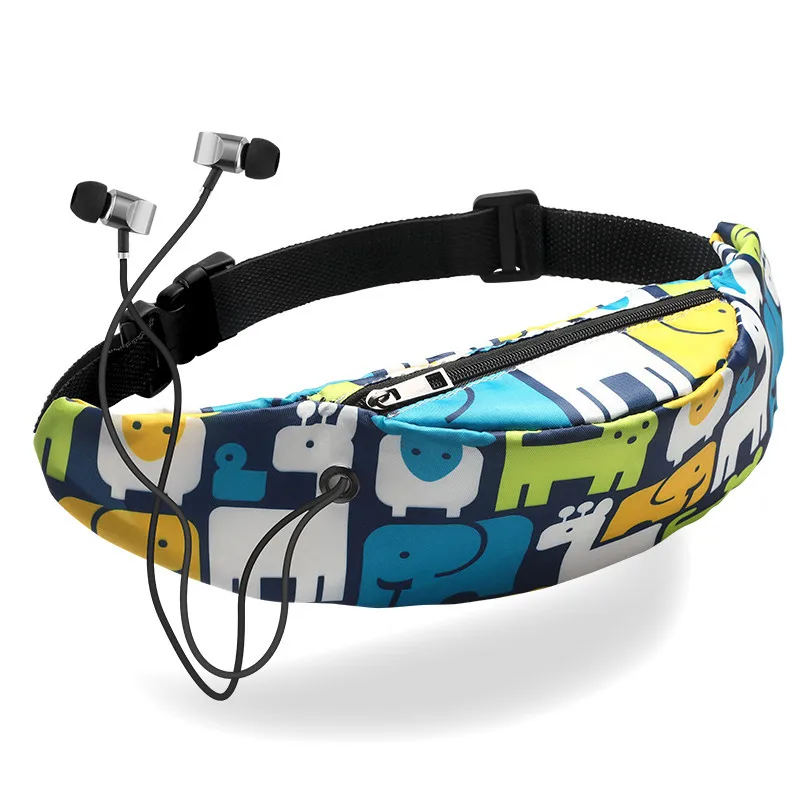 

Fashion Colorful Print Waist bag Men Women Fanny Packs Hip Belt Bags Money Travelling Mountaineering Mobile Phone Bag