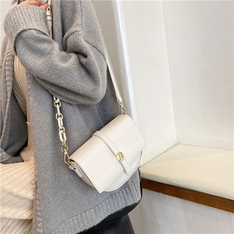 

OLSITTI Fashion Solid Color Pu Leather Shoulder Bags for Women 2020 Winter New Small Crossbody Bag Ladies Casual Messenger Bag