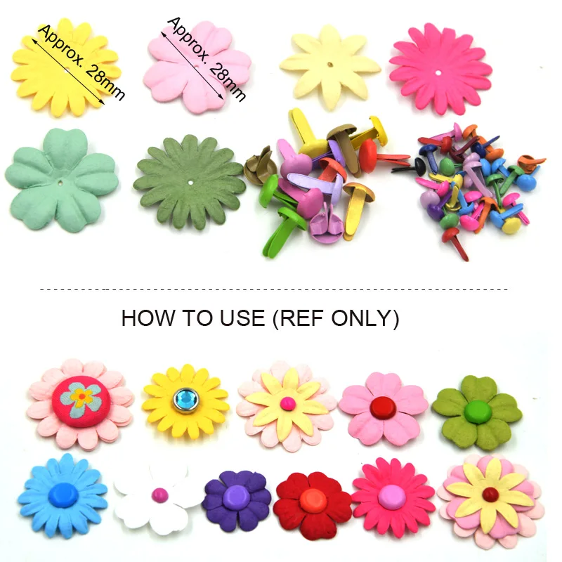 Ассорти цветов штифтики для скрапбукинга украшение Brads Мини Металл бронза сделай