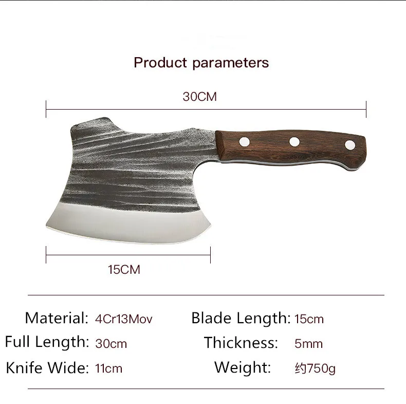 Кованый нож 5cr15mov для кухни походный топор выживания из нержавеющей стали с