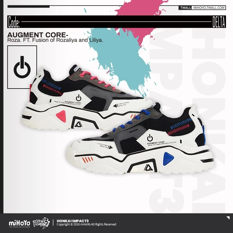 3D Game Honkai Impact 3 Cosplay Anime Sneakers Fervent Tempo Theme Colorblock Fashion Shoes Halloween Accessories Xmas Gift