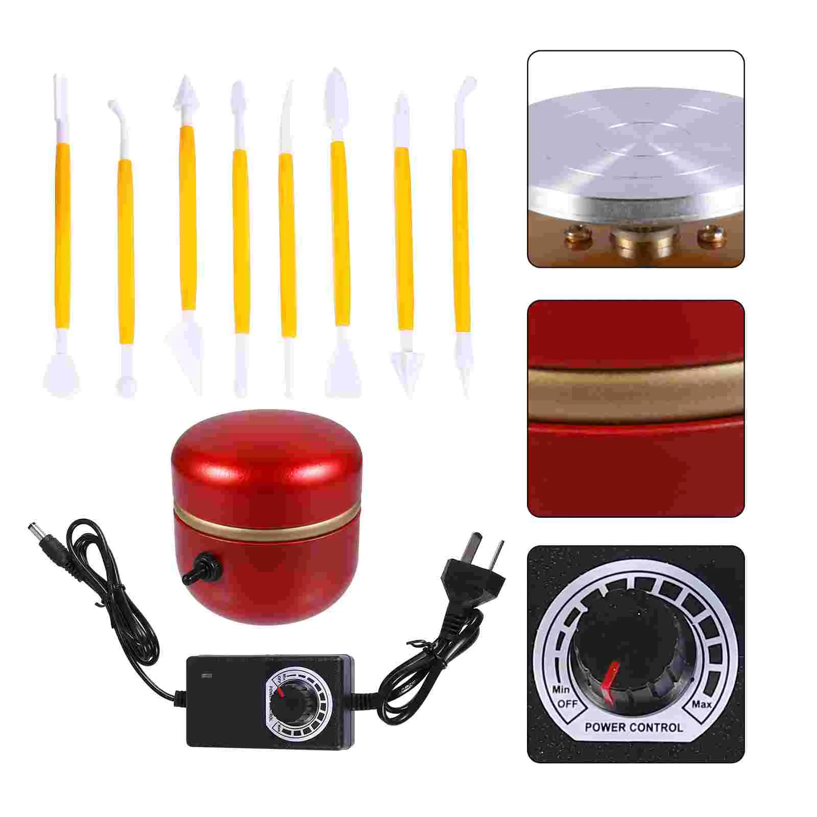 

1 Set Mini Pottery Wheel with DIY Clay Tool Clay Making Pottery Machine AU Plug