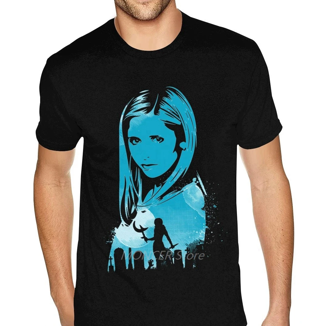 

Buffy The Slayer TV Show Shirts 3XL Mens Black Custom Short Sleeve Tees
