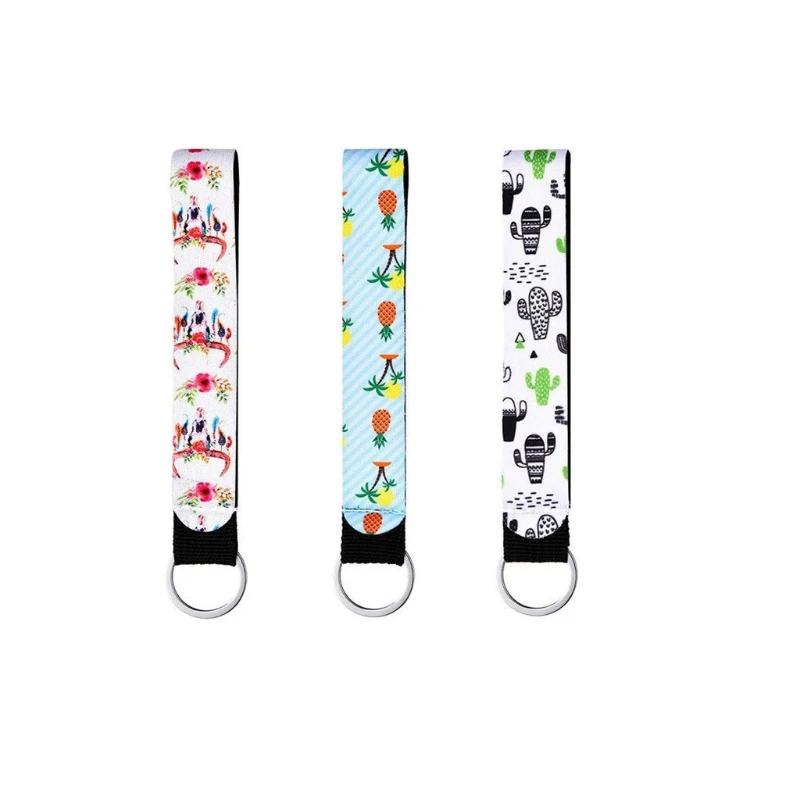 

Empty Refillable Bottle and Holder Keychain Wristlet Kits Sanitizer Dispenser