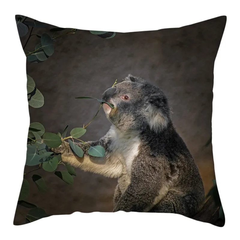 Коала панда с животным принтом из полиэстера накидка для подушки Обложка