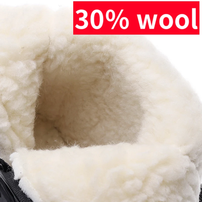 Зимние ботинки мужские водонепроницаемые зимние с мехом зимняя обувь