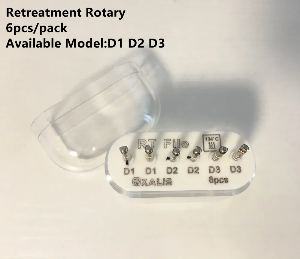 

6Pcs/pack Dental Endodontic Ratreatment Rotary Files Silver Reciprocating File D1 D2 D3 Endo Motor