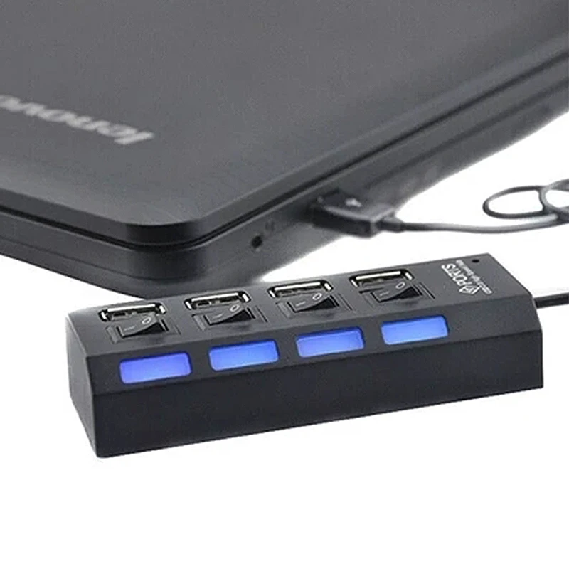 

7 Ports USB 2.0 Hub High Speed Splitter Expansion Adapter For PC Computer Laptop Peripherals USB 1.1 Hubs On Off Switch