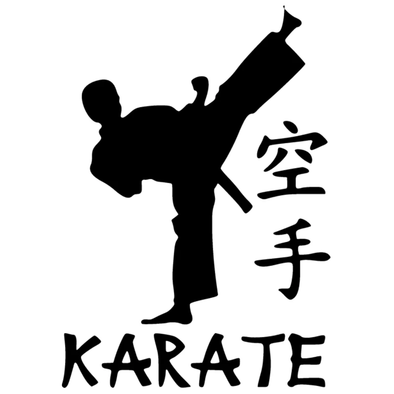

SF2054#12*17cm Karate Funny Car Sticker Vinyl Decal Silver/black Car Auto Stickers For Car Bumper Window Car Decorations