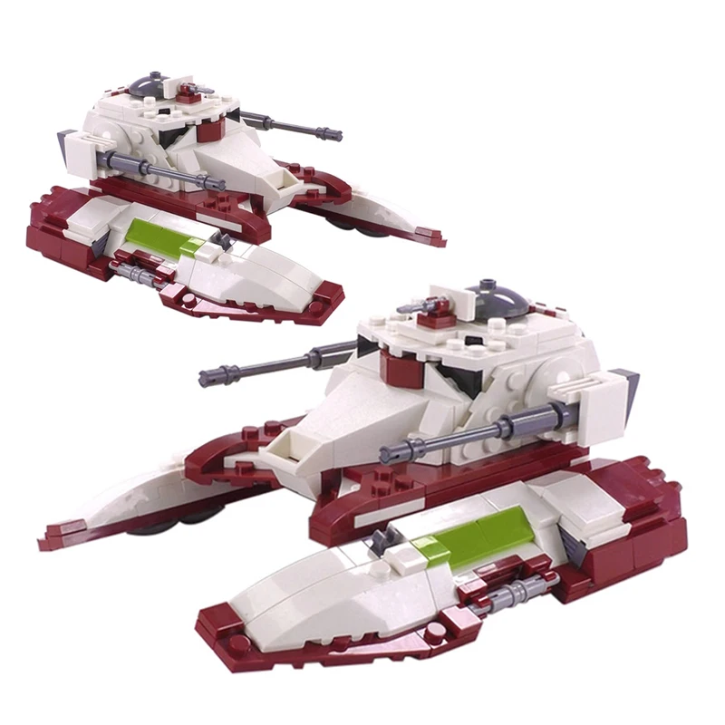

Space Wars Republic Fighter Tank MOC Building Blocks TX130T Model Military Self Propelled Anti Weapon Assembly Bricks Toys Gifts