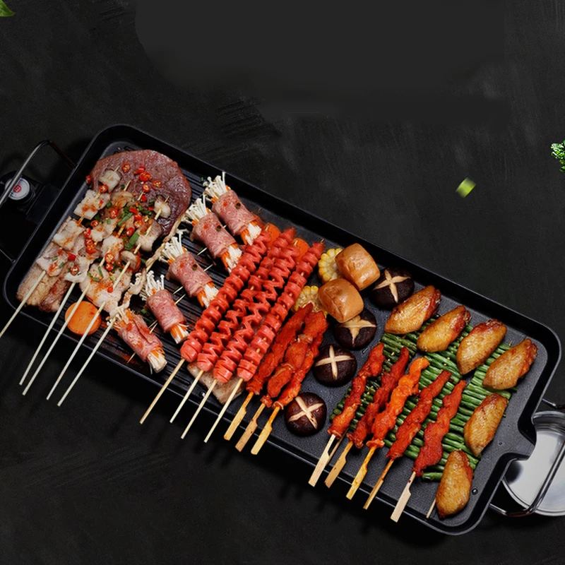 Сковорода для барбекю электрическая плита теппаняки гриль мясо Пан корейский