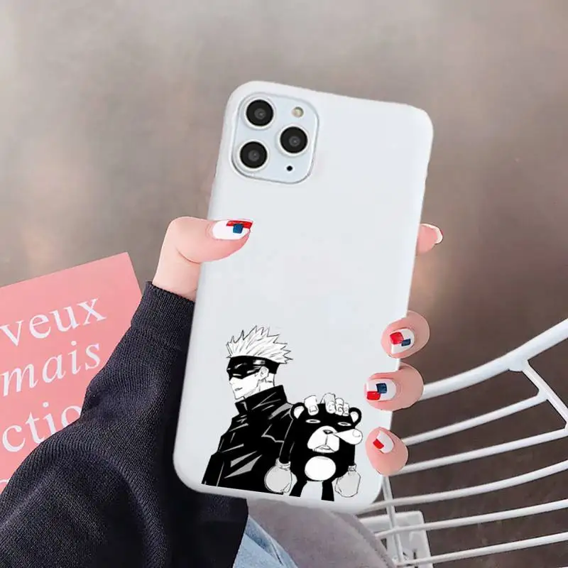 

Jujutsu Kaisen Gojo Satoru anime high quality luxury Phone Case Candy Color for iPhone 6 7 8 11 12 s mini pro X XS XR MAX Plus