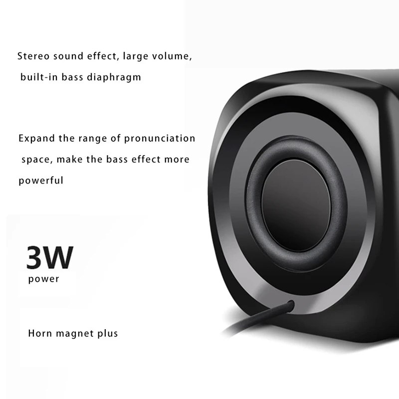 

BONKS Computer Speakers, 6W PC Powered Speakers USB Speaker Monitor Speakers for Desktop Computer/PC/Laptop Gaming Speaker