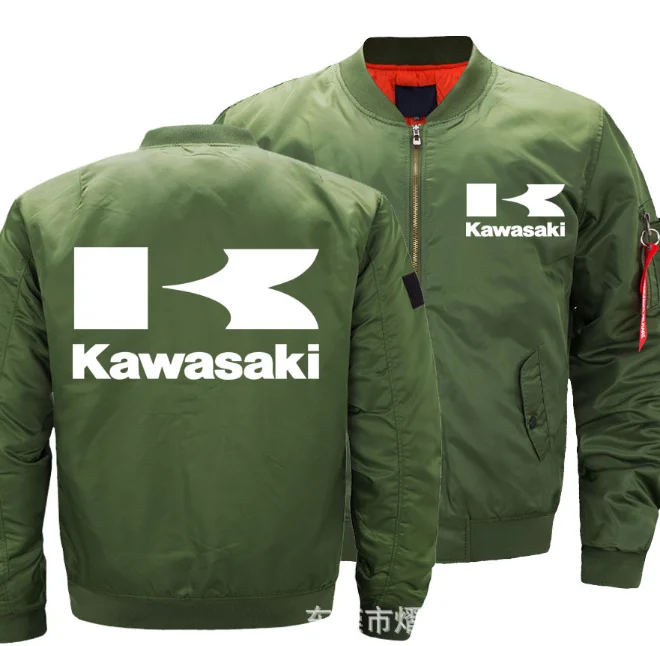 

2020 New Autumn Winter for Kawasaki Bomber jacket Men Fashion Stand Collar Pilot Jacket Men Baseball Uniform Coat