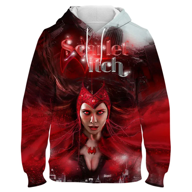 Свитшот Wanda Vision Scarlet Witch Olsen с 3D принтом крутые толстовки для мужчин и женщин