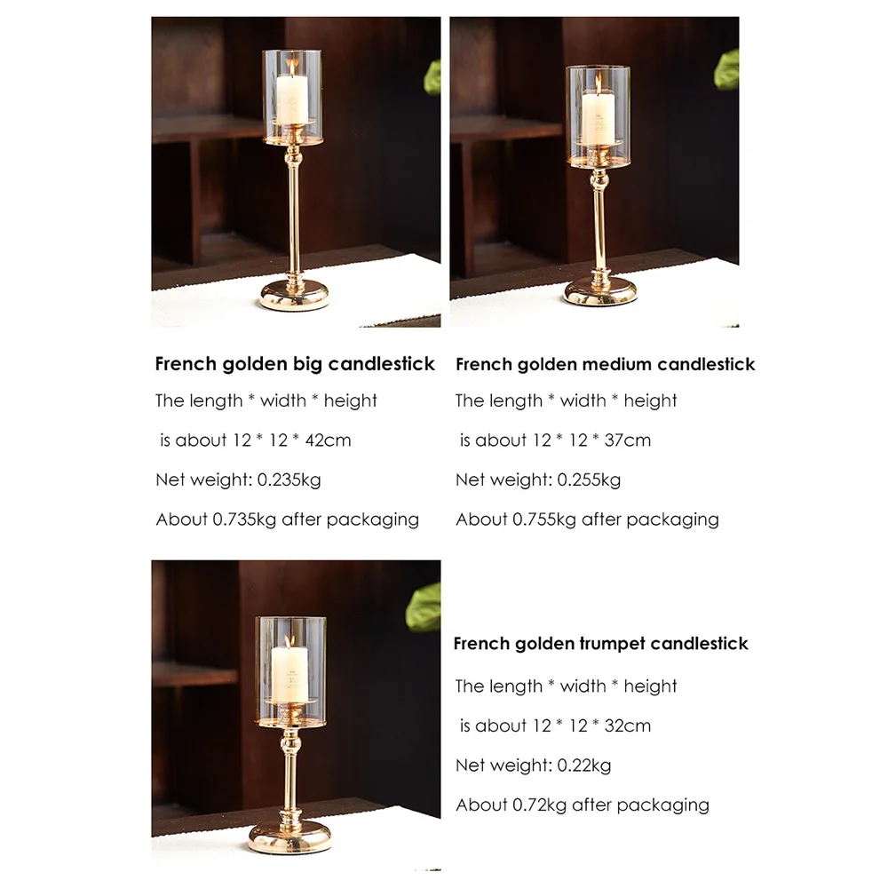 

Metal Glass Candlestick Centros De Mesa Para Boda Christmas Decorations for Home Candle Holders Metal Vertical Candlestick