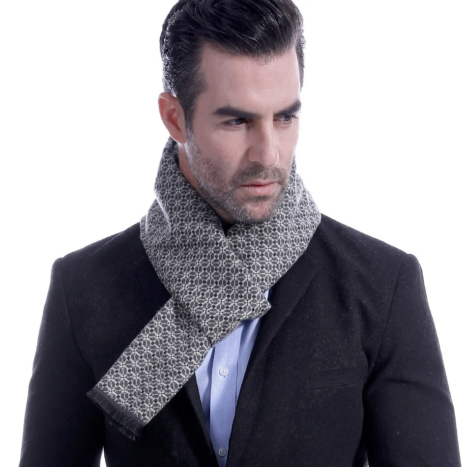 Классический Клетчатый деловой мужской шарф для отдыха имитирующий кашемировый