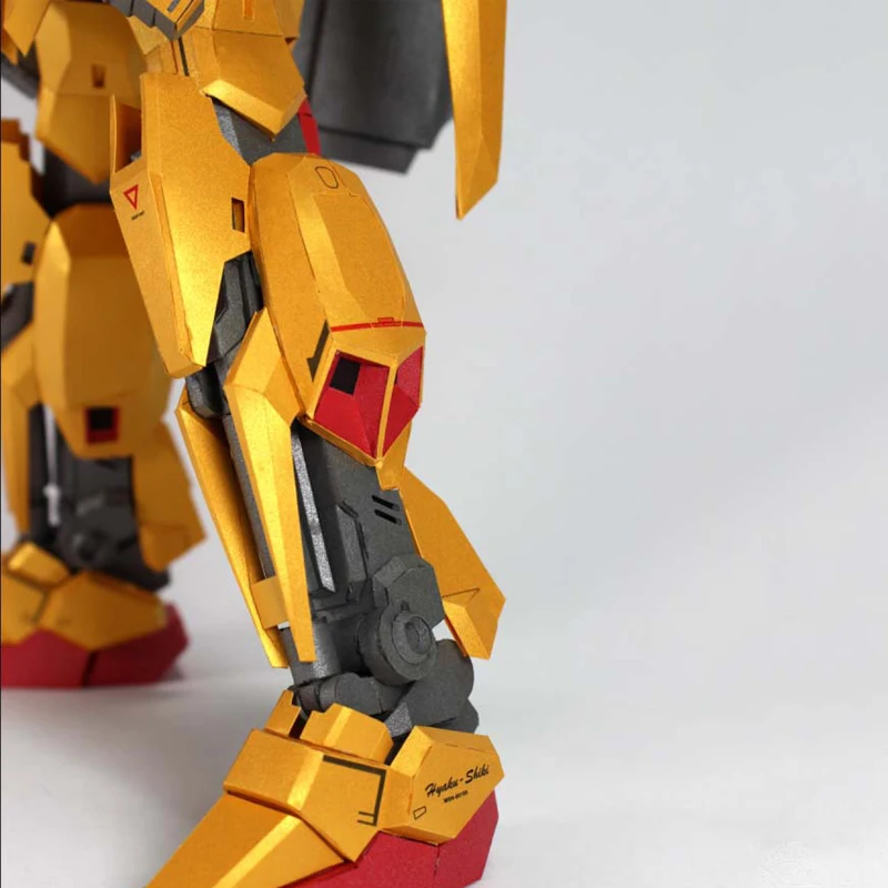 3D Бумага модель воина гундама MSN 00100 Hyaku Shiki Золотой истребитель 30 см Высота модели