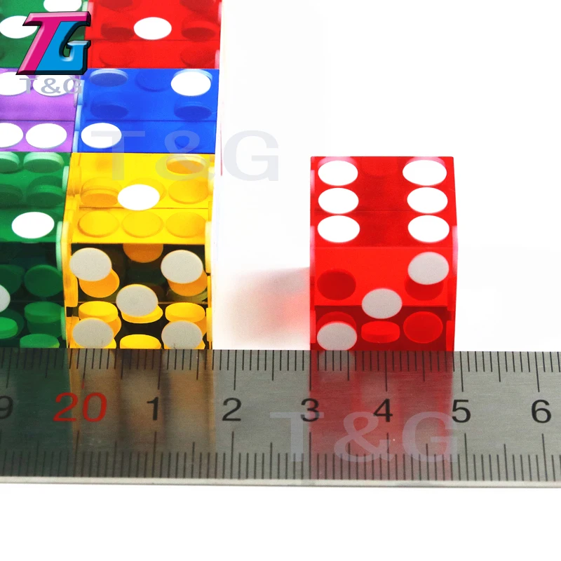 Высококачественные акриловые прозрачные игральные кости 19 мм шестисторонние D6