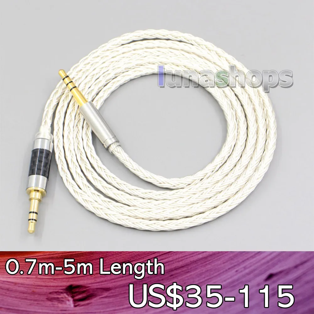 

LN007214 16 Core OCC Silver Plated Headphone Earphone Cable For Denon AH-mm400 AH-mm300 AH-mm200 Beats solo2 solo3 SHP9500