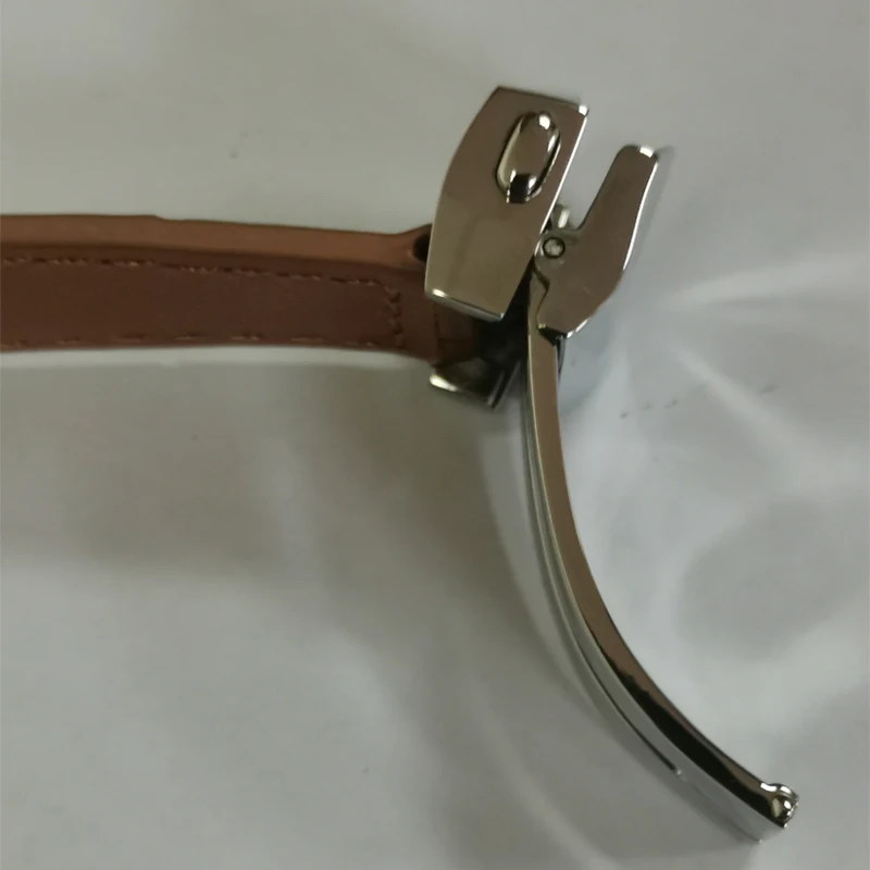 Мужские Водонепроницаемые механические часы с сапфировым стеклом и кожаным