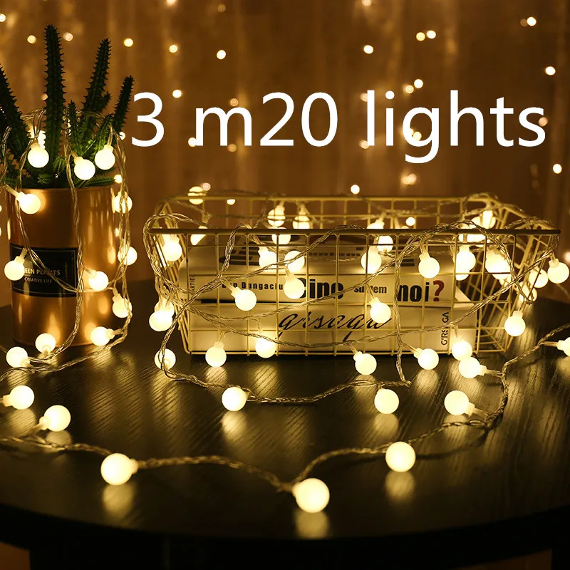 3m20led warm Рождественские украшения для домашнего освещения, уличная светодиодная гирлянда, теплый белый Adornos Navidad Natal Decoracion Kerst 12, лампа - Цвет: 3m20led warm